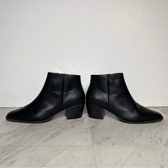Paolo Black Square Toe Bootie 9M - Picture 7 of 15